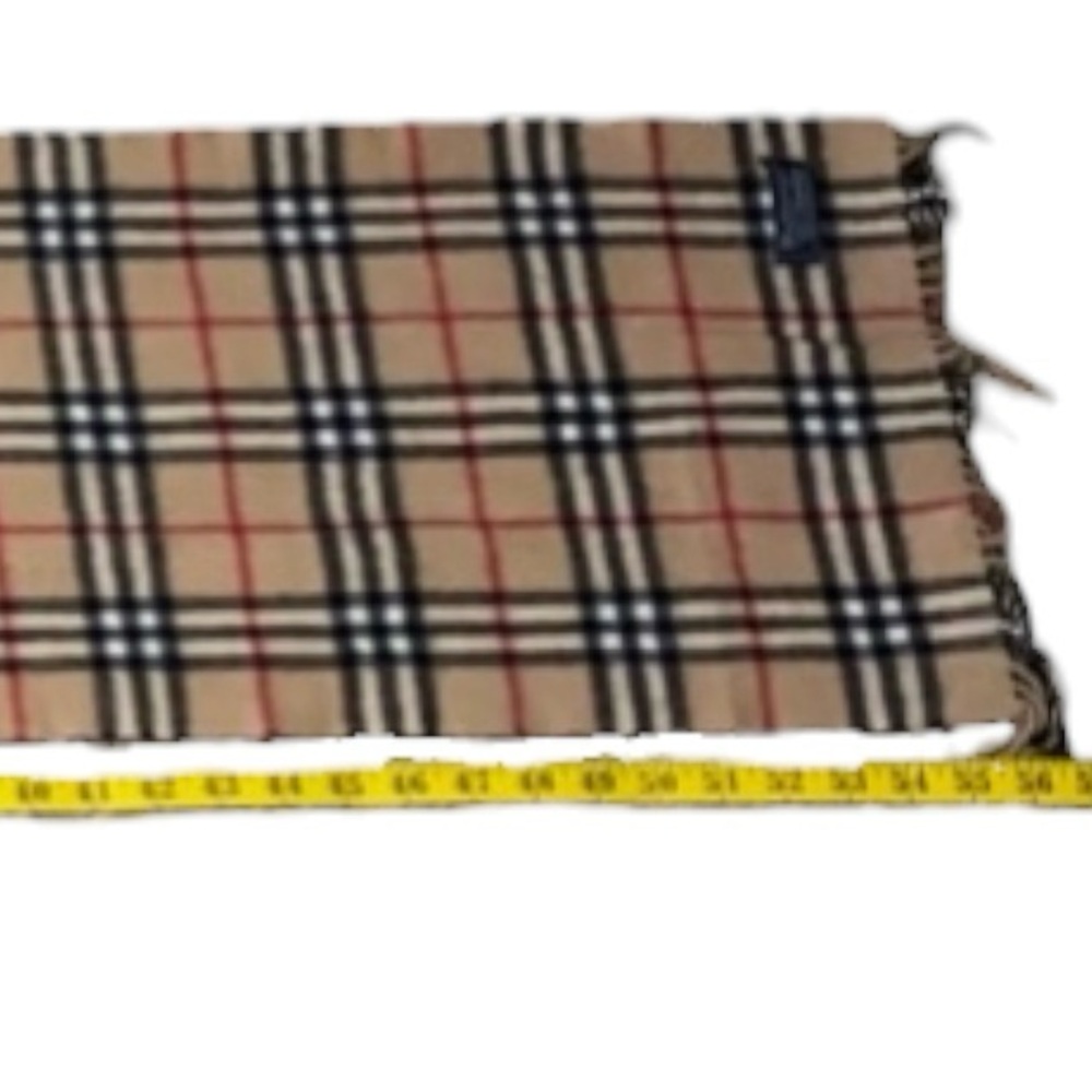 Vintage Burberry Nova Check Lambswool Scarf (M) - Picture 6 of 6